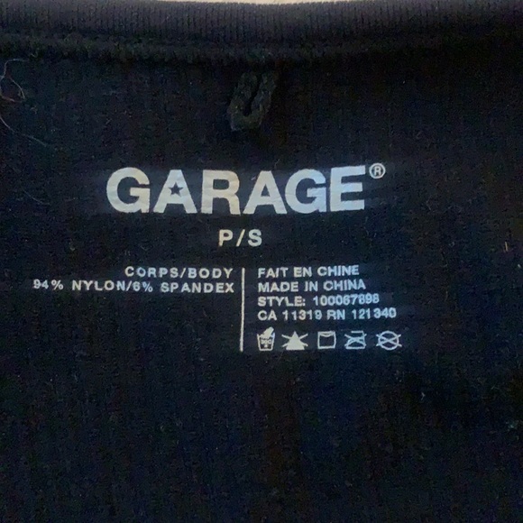 GARAGE Long Sleeved Black Crop Top, size small - Picture 4 of 4